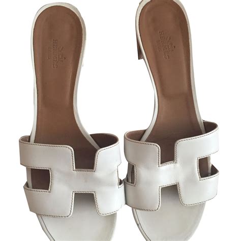 white hermes sandals for men